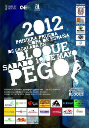 Cartell Competicio d'escalada en bloc Pego