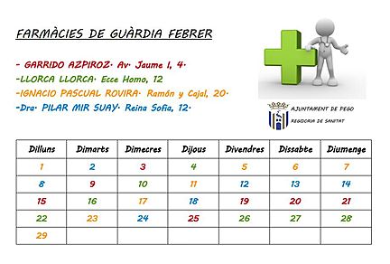 Farmacies de guardia febrer 2016