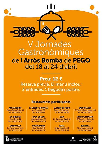 V Jornades gastronòmiques arrós bomba
