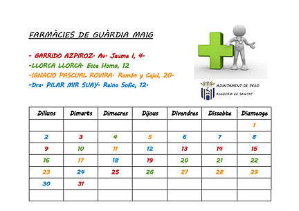 Farmacies de guardia maig 2016