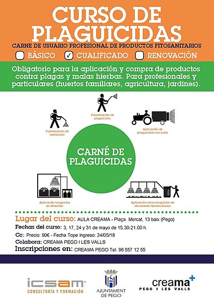 Curs de manipulador de plaguicides nivell qualificat