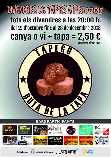 Ruta de la tapa Tapego 2018