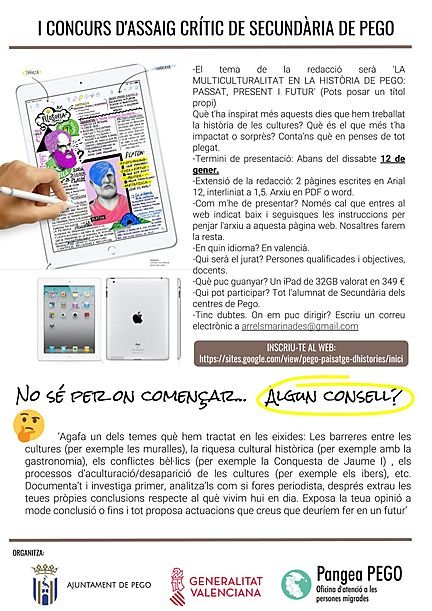 Primer concurs d'assaig crític de secundària de Pego